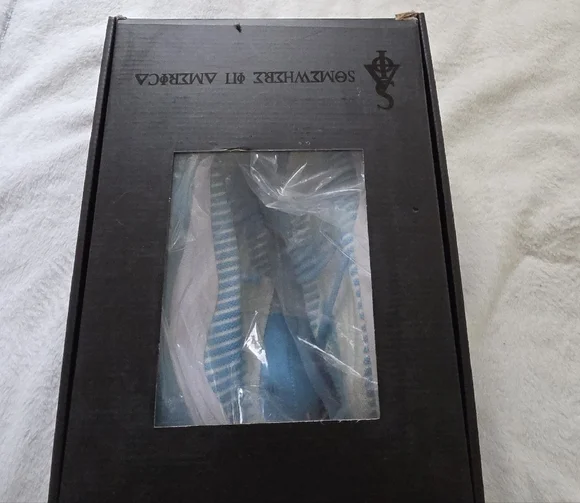 Stylish Blue and White Men's Sneakers - Picture 9 of 12